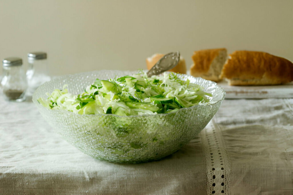Cabbage with Cucumber Salad Recipe