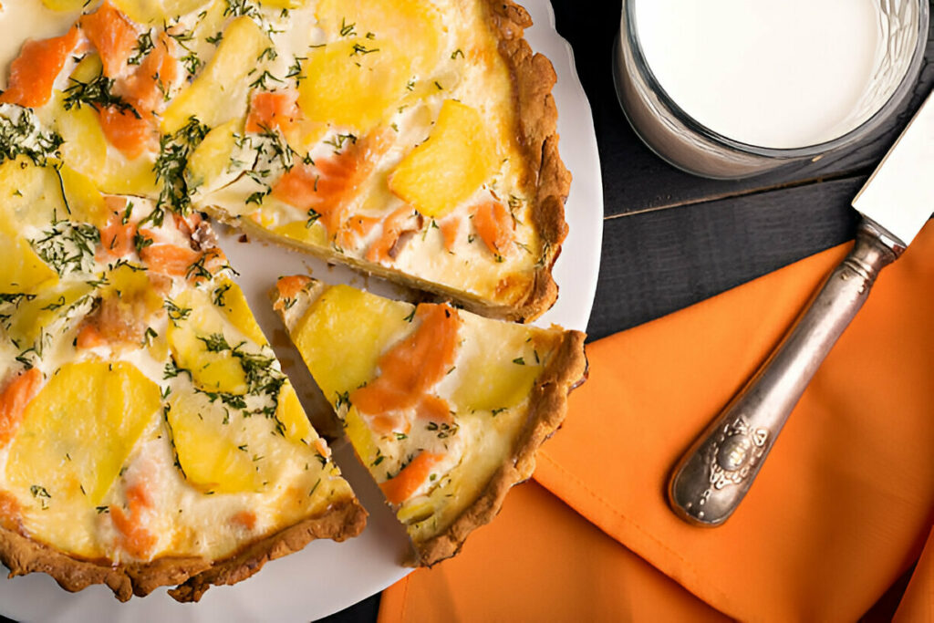 Salmon and Potato Quiche Recipe