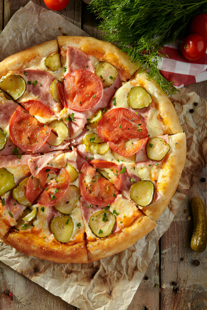Dill Pickle & Ham Pizza Recipe