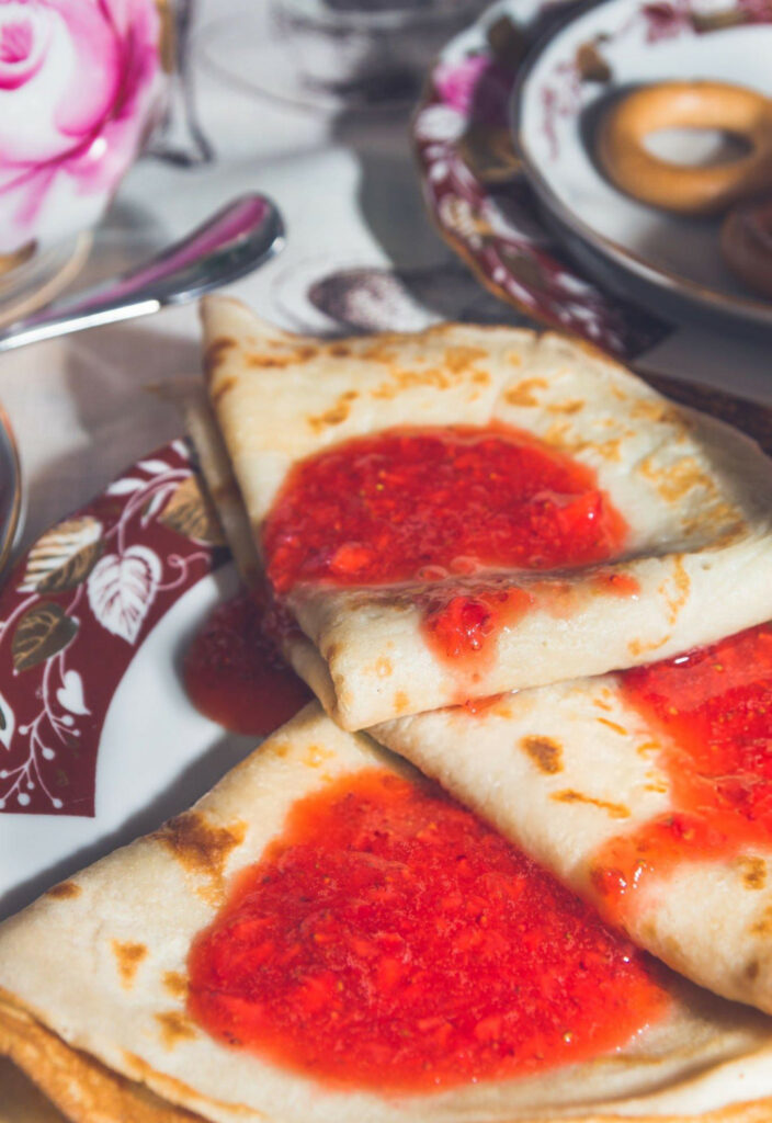 Pancakes with Strawberry Jam Recipe