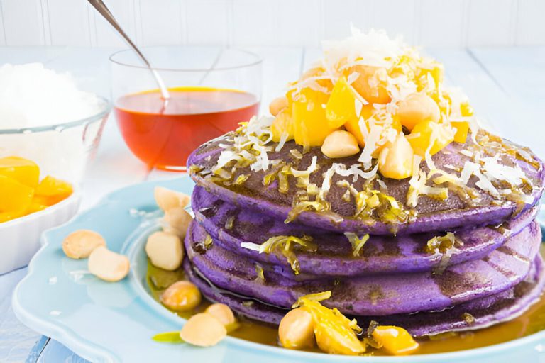 Vegan Ube Pancakes Recipe