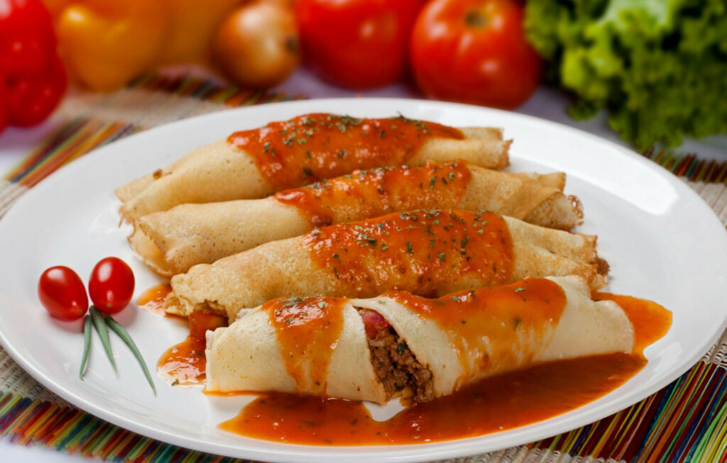 Savoury Pancakes with Meat Recipe