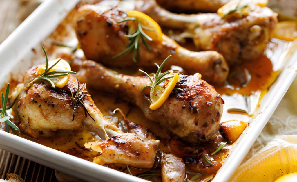 Lemon Garlic Roasted Chicken Legs Recipe