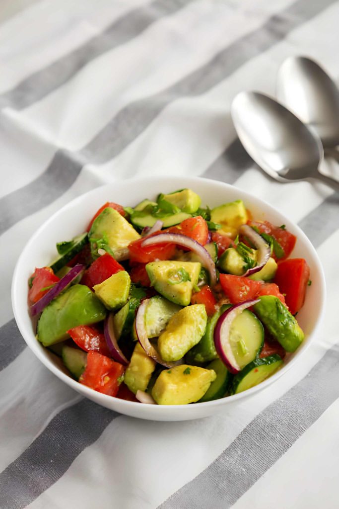 Cucumber Tomato Avocado Salad Recipe